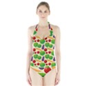 Food Illustration Pattern Texture Halter Swimsuit View1