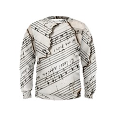Music Notes Note Music Melody Sound Pattern Kids  Sweatshirt by Ravend