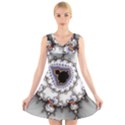 Mandelbrot Fractal Background Template Circle V-Neck Sleeveless Dress View1