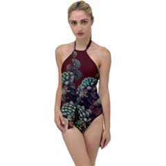 Art 3d Mandelbulb Mandelbrot Fractal Graphic Go With The Flow One Piece Swimsuit by danenraven