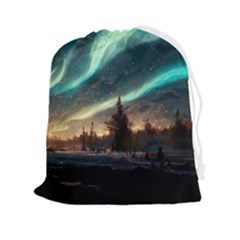 Northern Light North Sky Night Drawstring Pouch (2xl) by Ravend