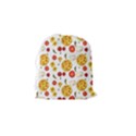 Illustration Pizza Background Vegetable Drawstring Pouch (Small) View2