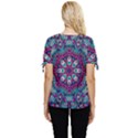Purple, Blue And Pink Eyes Bow Sleeve Button Up Top View4