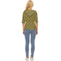 Abstract Beehive Yellow  Lightweight Drawstring Hooded Top View4