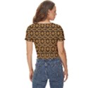 Cat head Caleidoscope Twist Front Crop Top View4
