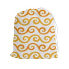 Seamless-pattern-ibatik-luxury-style-vector Drawstring Pouch (2xl) by nateshop