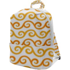 Seamless-pattern-ibatik-luxury-style-vector Zip Up Backpack by nateshop