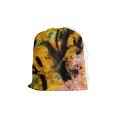 Japan Garden Color Tree Zen Drawstring Pouch (medium) by Wegoenart