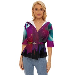 Asteroid Comet Star Space Aurora Lightweight Drawstring Hooded Top by Wegoenart