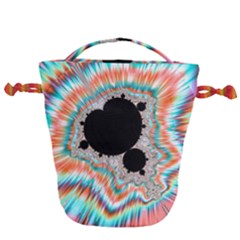 Fractal Abstract Background Drawstring Bucket Bag by Wegoenart