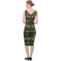 Ganesh Elephant Art With Waterlilies Sleeveless Pencil Dress View4