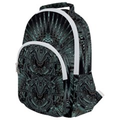 Abstract Art Fractal Artwork Rounded Multi Pocket Backpack by Pakrebo