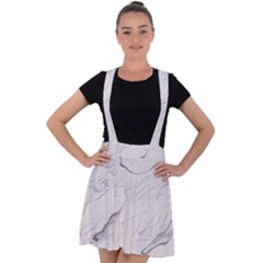 Marble Background Marble Pattern Velvet Suspender Skater Skirt by Ravend