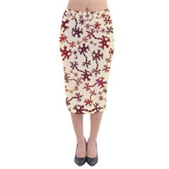 Neuron Nerve Cell Neurology Velvet Midi Pencil Skirt by Ravend