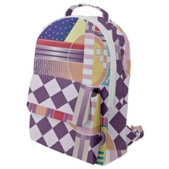 Abstract Shapes Colors Gradient Flap Pocket Backpack (small) by Ravend