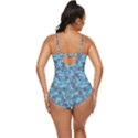 Angry baby chicken illustration random pattern Retro Full Coverage Swimsuit View4