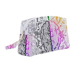 Anatomy Brain Head Medical Psychedelic  Skull Wristlet Pouch Bag (medium) by danenraven