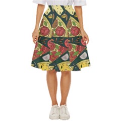 Vector Seamless Pizza Slice Pattern Hand Drawn Pizza Illustration Great Pizzeria Menu Background Classic Short Skirt by Ravend