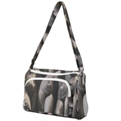 Three Graces Sculpture Detail Front Pocket Crossbody Bag by dflcprintsclothing