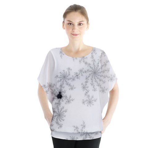 Mandelbrot Apple Males Mathematics Batwing Chiffon Blouse by Jancukart