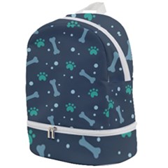 Bons-foot-prints-pattern-background Zip Bottom Backpack by Jancukart