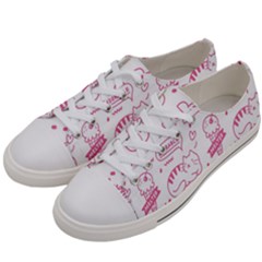 Cute-girly-seamless-pattern Women s Low Top Canvas Sneakers by Jancukart