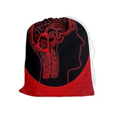 Artificial Intelligence Brain Think Drawstring Pouch (xl) by Wegoenart