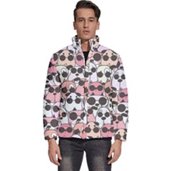 Cute-dog-seamless-pattern-background Men s Puffer Bubble Jacket Coat by Jancukart