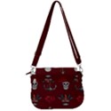 Tattoo-old-school-background-pattern Saddle Handbag View3