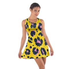 Leopard-print-seamless-pattern Cotton Racerback Dress by Jancukart