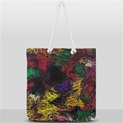Abstract Painting Colorful Full Print Rope Handle Tote (large) by Wegoenart