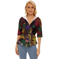 Abstract Painting Colorful Lightweight Drawstring Hooded Top by Wegoenart