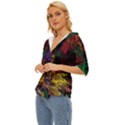 Abstract Painting Colorful Lightweight Drawstring Hooded Top View2
