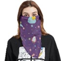 Space Travels Seamless Pattern Vector Cartoon Face Covering Bandana (Triangle) View1