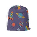 Space Seamless Pattern Drawstring Pouch (XL) View2