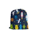 Big Set Cute Astronaut Space Planet Star Alien Rockets Ufo Constellation Satellite Moon Drawstring Pouch (Medium) View1