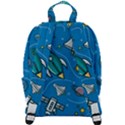 Rocket Ship Space Seamless Pattern Zip Up Backpack View3