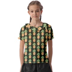 Pineapple Green Kids  Frill Chiffon Blouse by ConteMonfrey