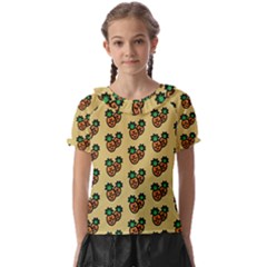 Pastel Pineapple Kids  Frill Chiffon Blouse by ConteMonfrey