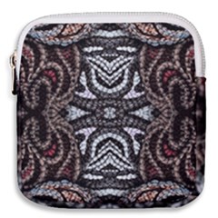 Autumn Patterns Mini Square Pouch by kaleidomarblingart