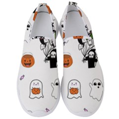 Halloween Jack O Lantern Vector Men s Slip On Sneakers by Ravend