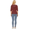 Red Diagonal Plaids Lightweight Drawstring Hooded Top View4