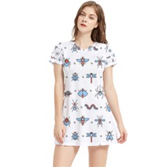 Insect Icon Seamless Pattern Women s Sports Skirt by Wegoenart