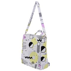 Graphic-design-geometric-background Crossbody Backpack by Wegoenart
