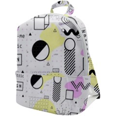 Graphic-design-geometric-background Zip Up Backpack by Wegoenart