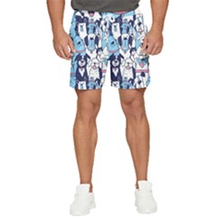 Dogs-seamless-pattern Men s Runner Shorts by Wegoenart