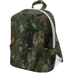 Camouflage-splatters-background Zip Up Backpack by Wegoenart