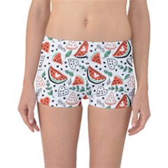 Seamless-vector-pattern-with-watermelons-mint Boyleg Bikini Bottoms by Wegoenart