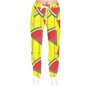 Yellow Watermelon Popsicle  Women velvet Drawstring Pants View1