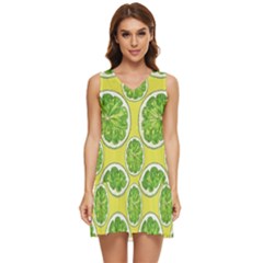 Lemon Cut Tiered Sleeveless Mini Dress by ConteMonfrey